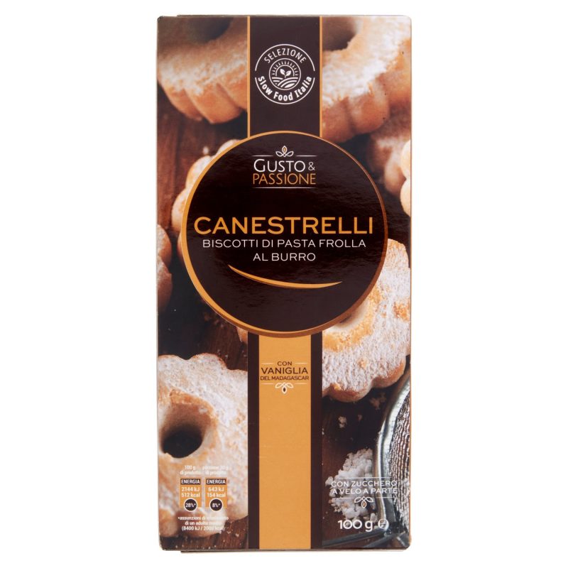 Gusto & Passione Canestrelli Biscotti di Pasta Frolla al Burro 100 g