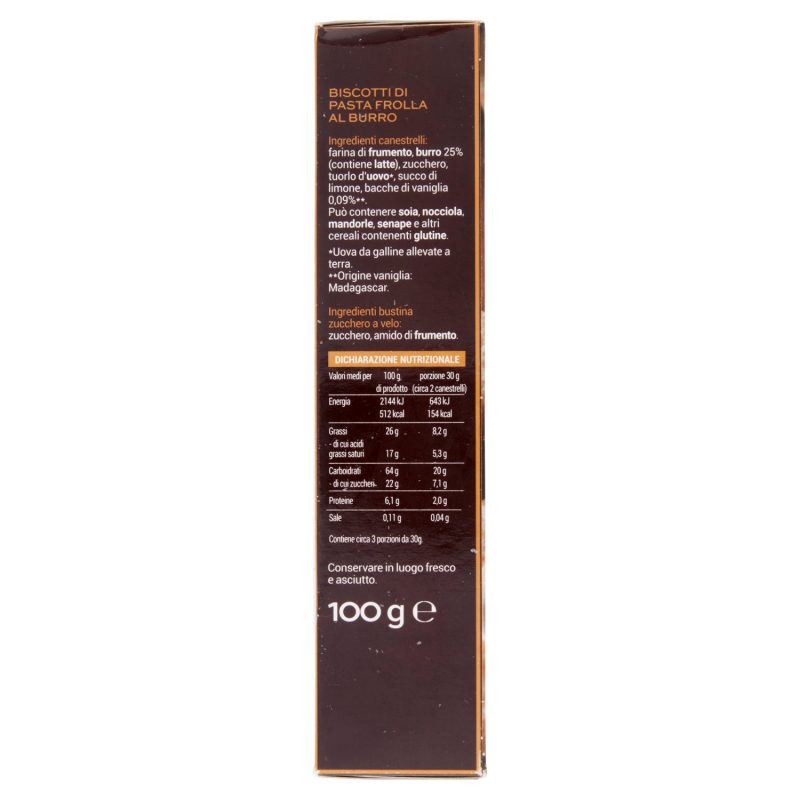 Gusto & Passione Canestrelli Biscotti di Pasta Frolla al Burro 100 g