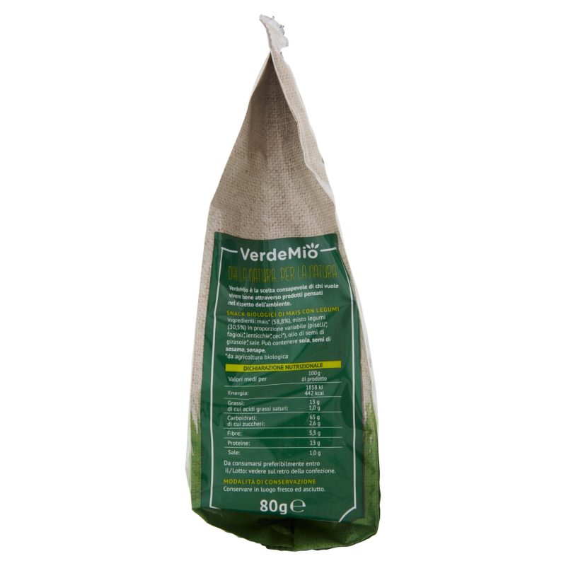 VerdeMio Triangoli di Mais con Legumi biologico 80 g