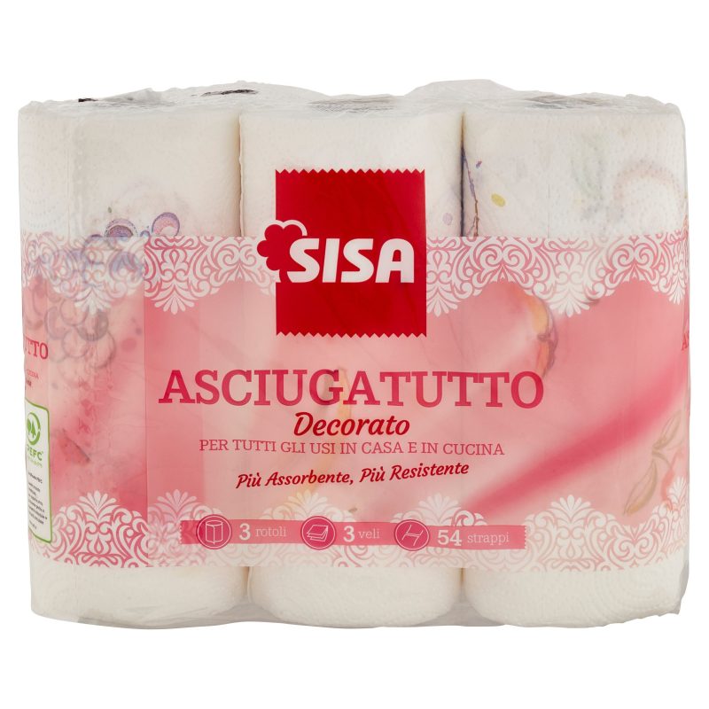 Sisa Asciugatutto Decorato 3 pz