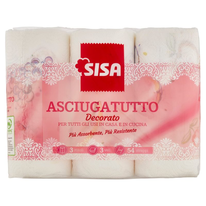 Sisa Asciugatutto Decorato 3 pz