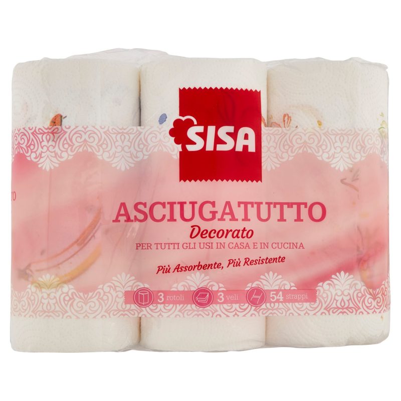 Sisa Asciugatutto Decorato 3 pz