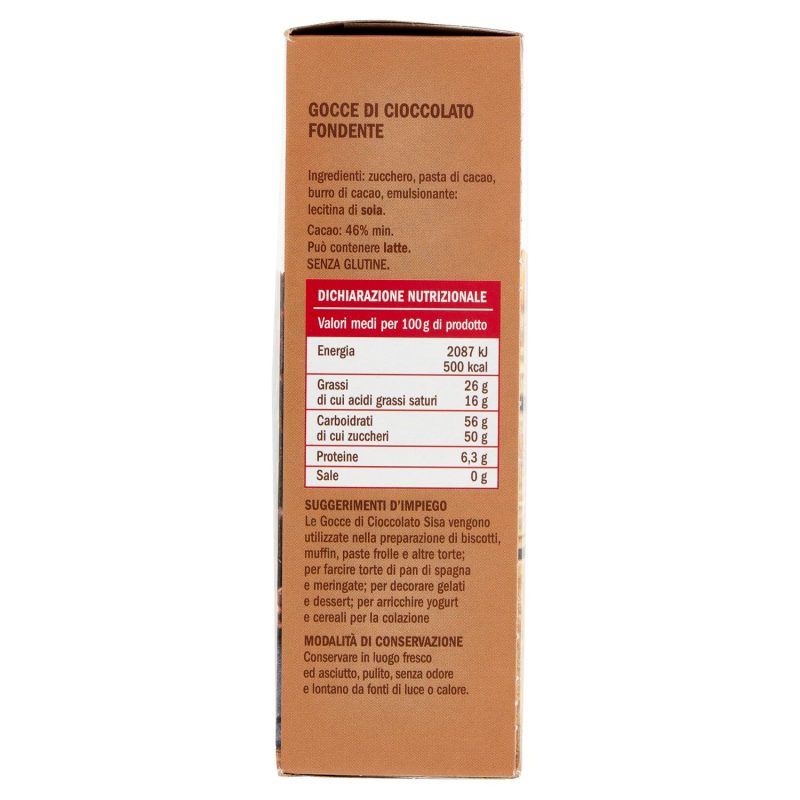 Sisa Gocce di Cioccolato Fondente 200 g