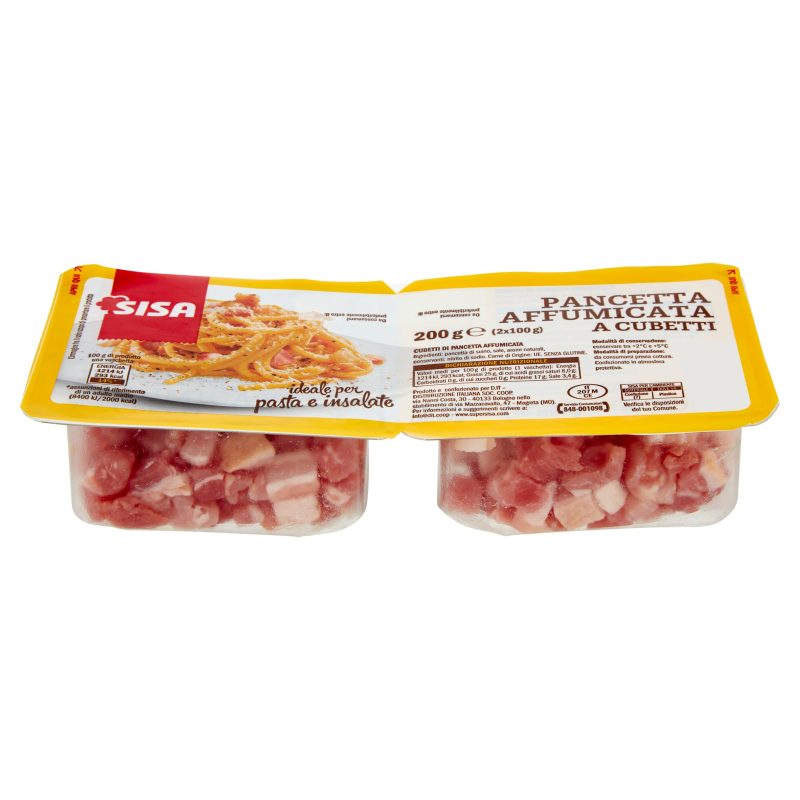 Sisa Pancetta Affumicata a Cubetti 2 x 100 g