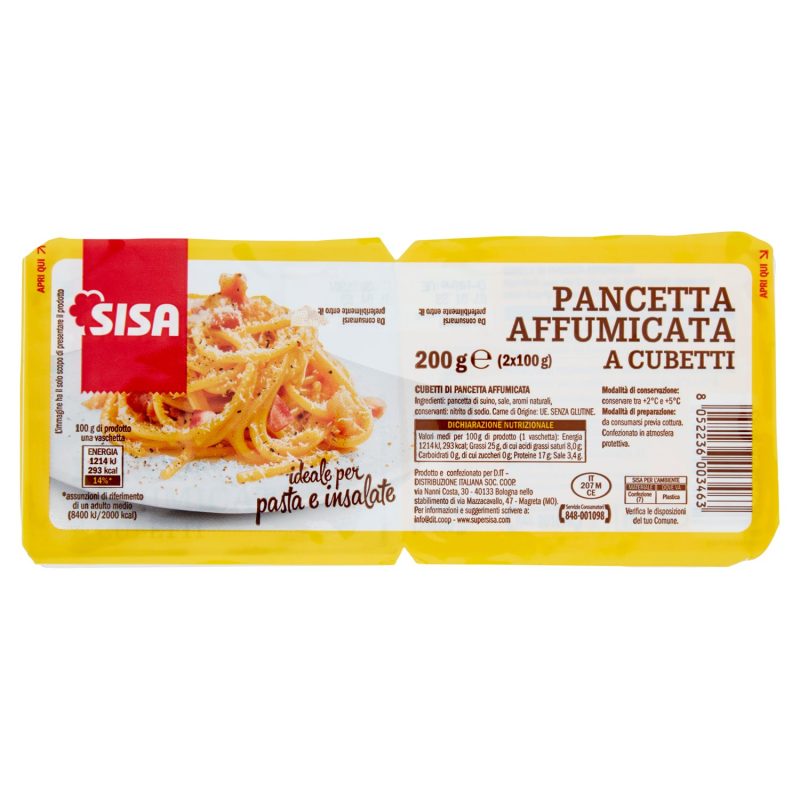 Sisa Pancetta Affumicata a Cubetti 2 x 100 g