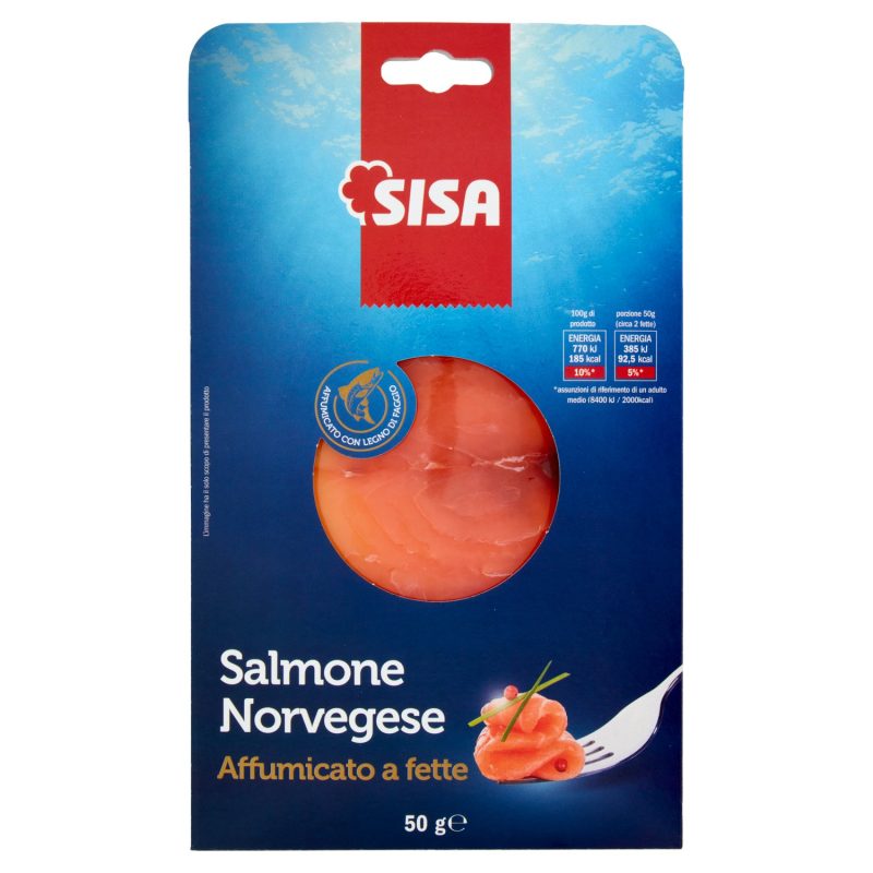 SISA Salmone Norvegese Affumicato a fette 50 g