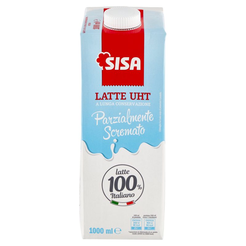 Sisa Latte UHT a Lunga Conservazione Parzialmente Scremato 1000 ml