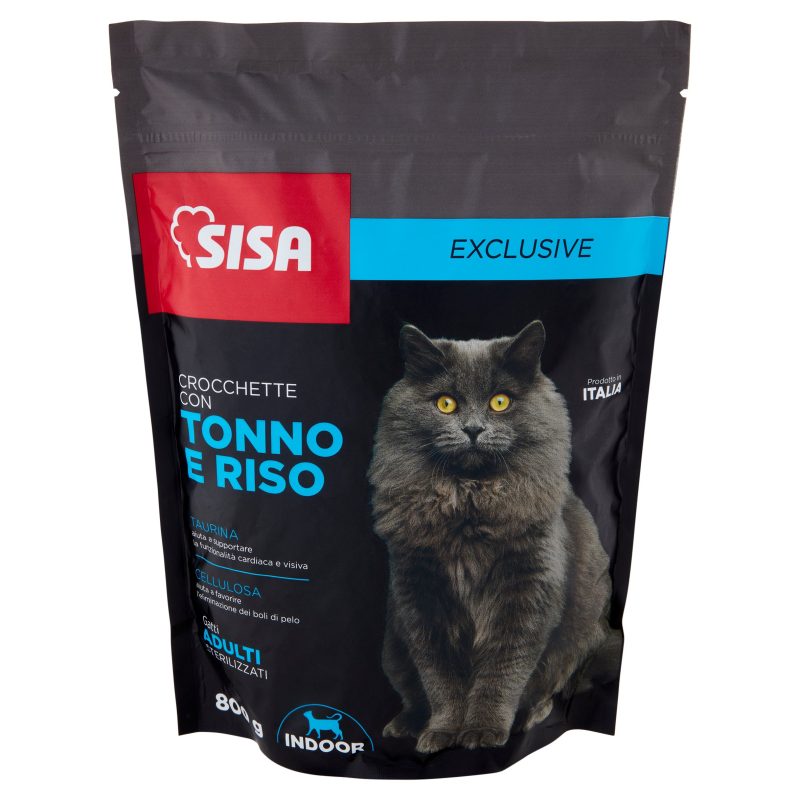 Sisa Exclusive Crocchette Gatto con Tonno e Riso 800 g