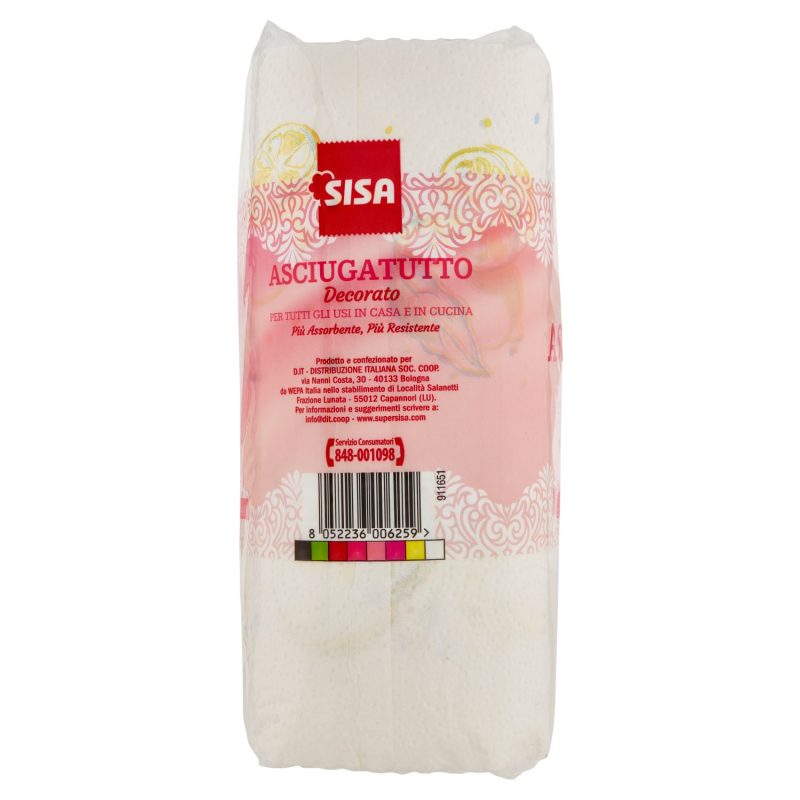 Sisa Asciugatutto Decorato 2 pz