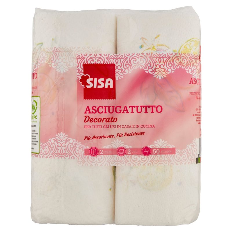 Sisa Asciugatutto Decorato 2 pz