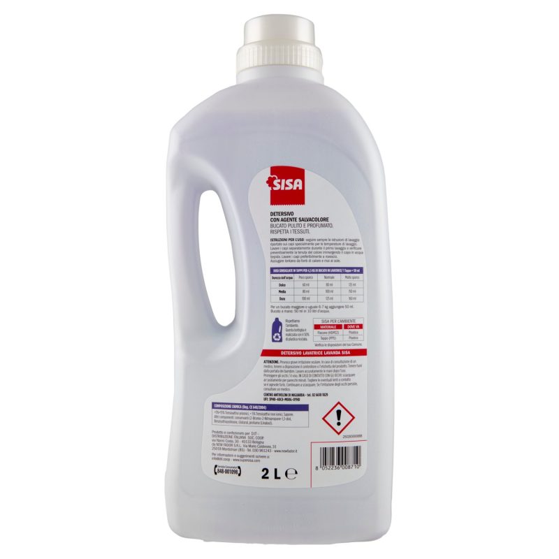 Sisa Detersivo Salvacolore Fresco Classico alla Lavanda 2 Litri