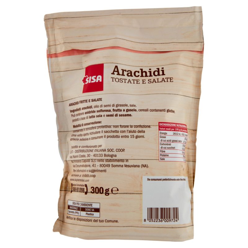 Sisa Arachidi Tostate e Salate 300 g