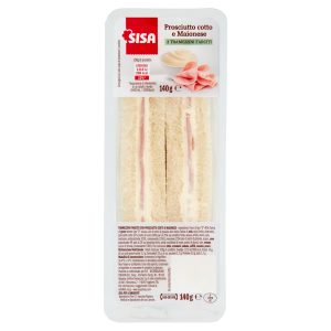 Sisa Tramezzini Farciti Prosciutto Cotto e Maionese 2 pezzi 140 g