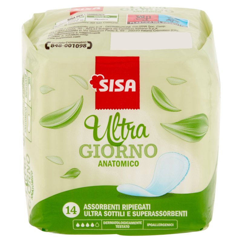 Sisa Assorbenti Ripiegati Ultra Giorno Anatomico 14 pezzi