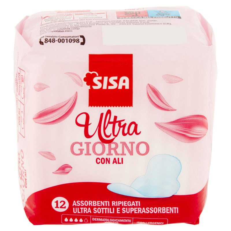Sisa Assorbenti Ultra Giorno con ali ripiegati 12 pz