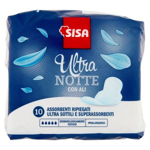 Sisa Assorbenti Ultra Notte ripiegati con ali 10 pz