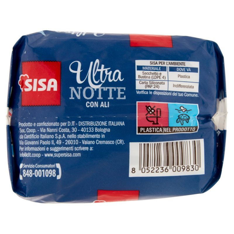 Sisa Assorbenti Ultra Notte ripiegati con ali 10 pz
