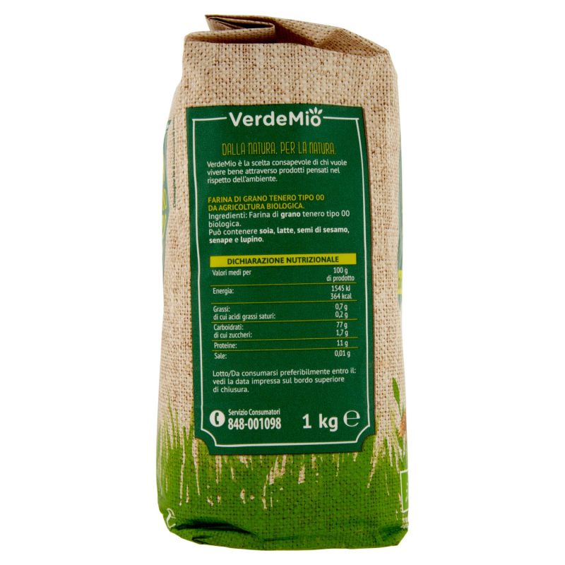 VerdeMio Farina di Grano Tenero Tipo 00 biologico 1 kg