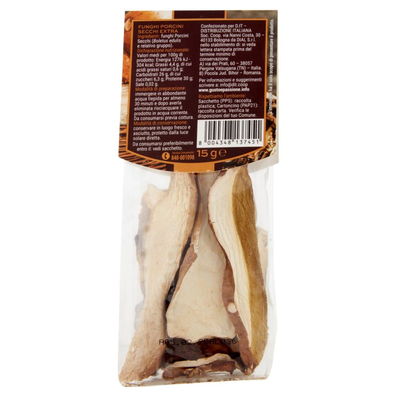 Gusto & Passione Funghi Porcini Secchi 15 g