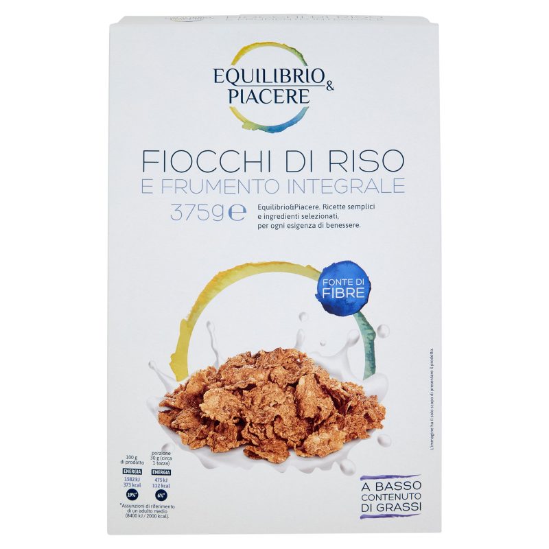 Equilibrio & Piacere Fiocchi di Riso e Frumento Integrale 375 g