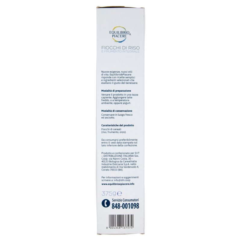Equilibrio & Piacere Fiocchi di Riso e Frumento Integrale 375 g