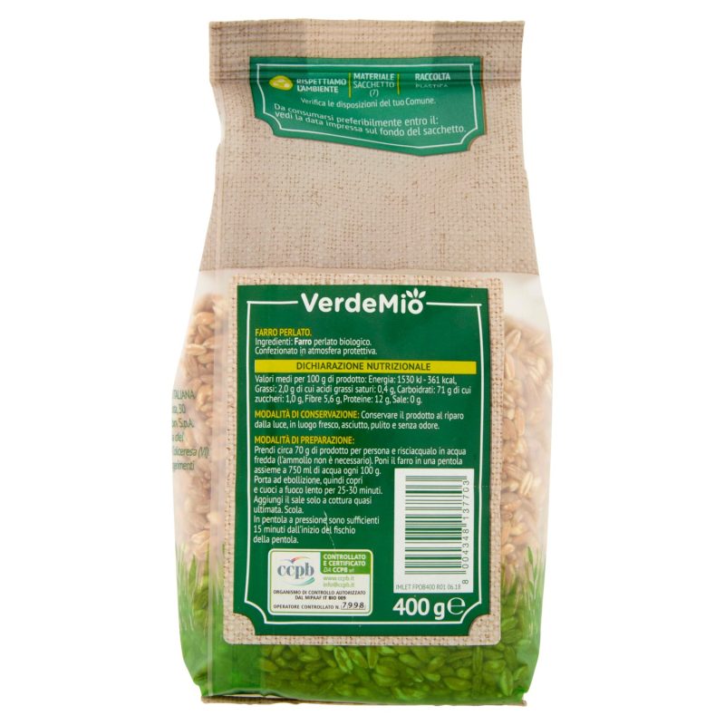 Verdemio Farro Perlato biologico 400 g