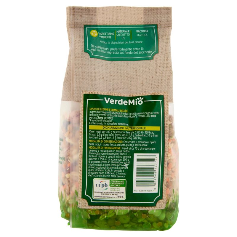 VerdeMio Misto di Legumi e Cereali biologico 400 g