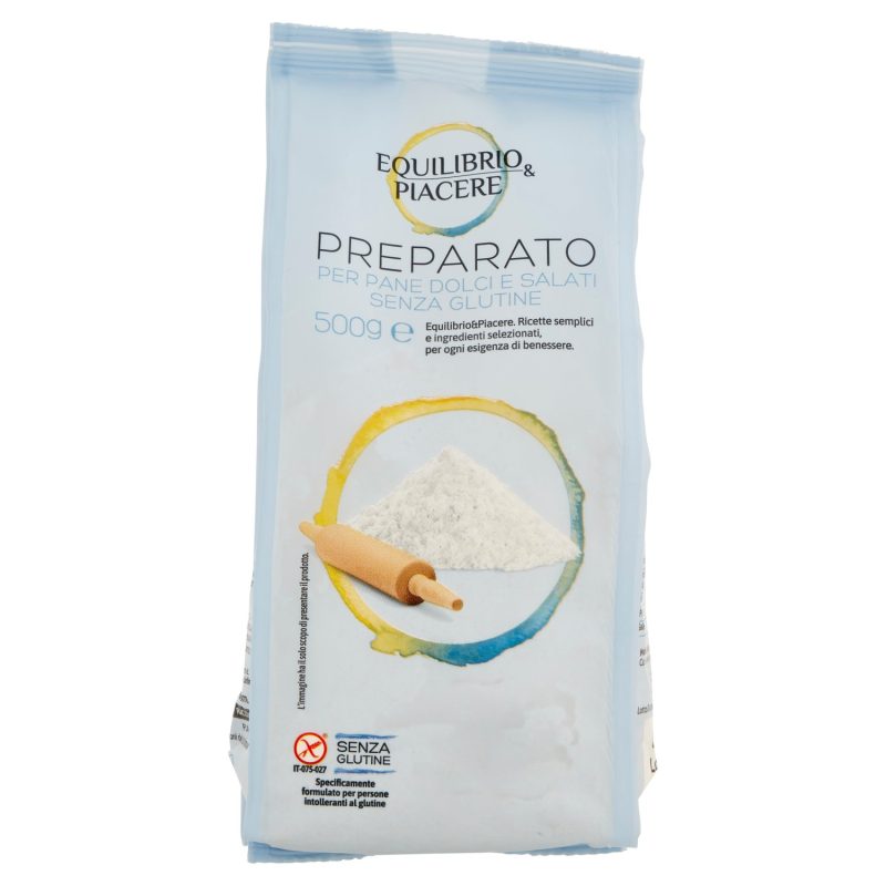 Equilibrio & Piacere Preparato per Pane Dolci e Salati Senza Glutine 500 g