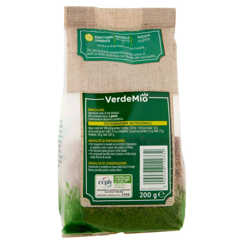 VerdeMio Semi di Lino biologico 200 g