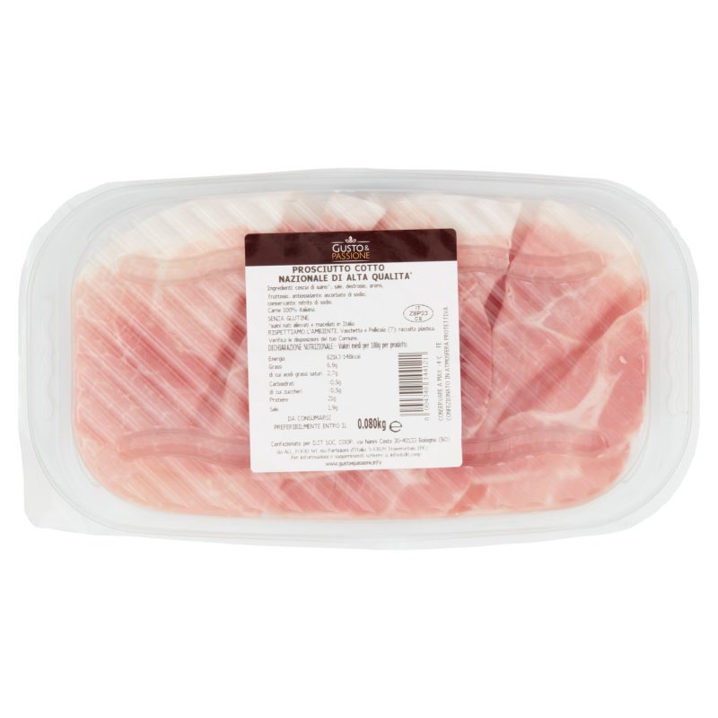 Gusto & Passione Prosciutto Cotto Alta Qualità 80 g