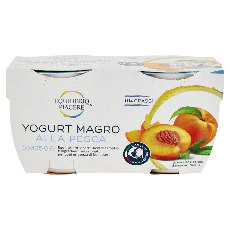 Equilibrio & Piacere Yogurt Magro alla Pesca 2 x 125 g