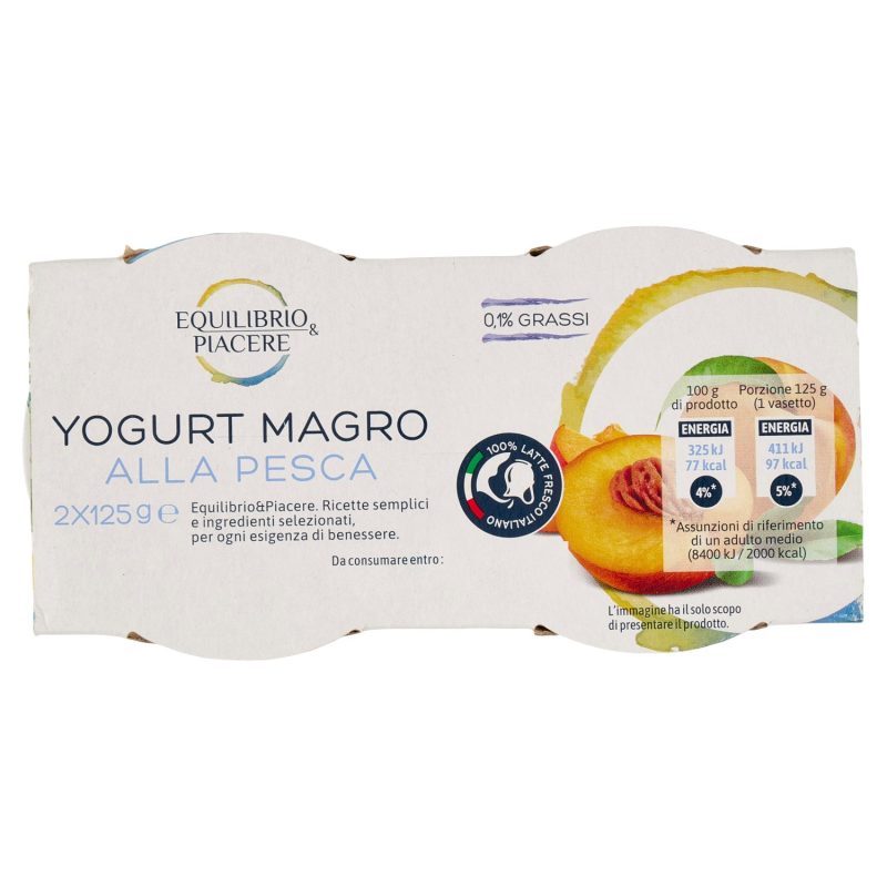 Equilibrio & Piacere Yogurt Magro alla Pesca 2 x 125 g