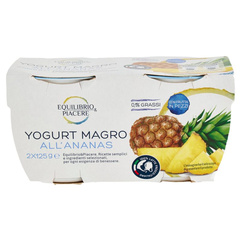 Equilibrio & Piacere Yogurt Magro all'Ananas 2 x 125 g