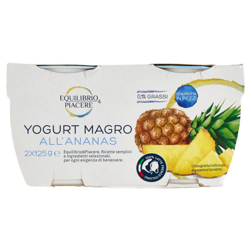 Equilibrio & Piacere Yogurt Magro all'Ananas 2 x 125 g