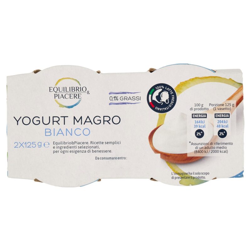 Equilibrio & Piacere Yogurt Magro Bianco 2 x 125 g
