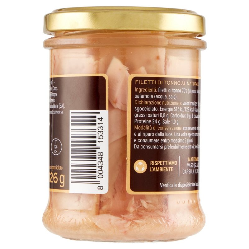 Gusto & Passione Filetti di Tonno Yellowfin al Naturale 180 g