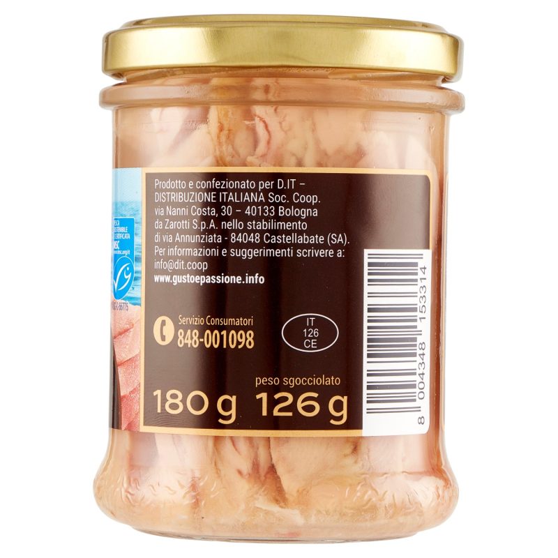 Gusto & Passione Filetti di Tonno Yellowfin al Naturale 180 g