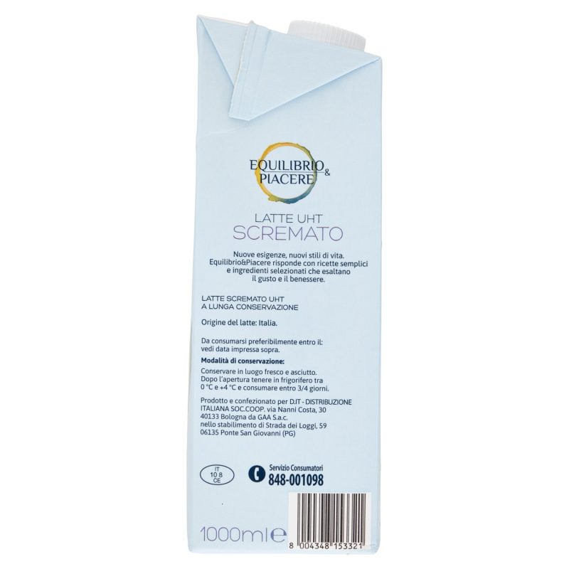 Equilibrio & Piacere Latte UHT Scremato 1000 ml
