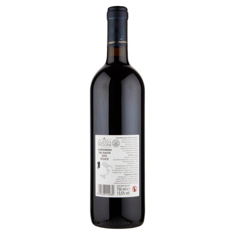 Gusto & Passione Slow Food Italia Carignano del Sulcis DOC 750 ml