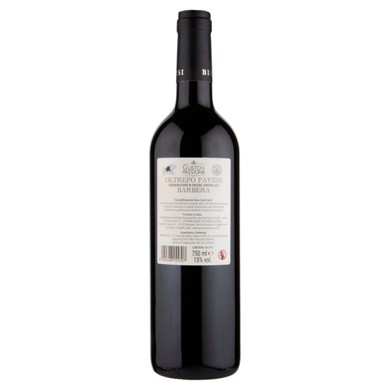 Gusto & Passione Slow Food Italia Oltrepò Pavese DOC Barbera 750 ml