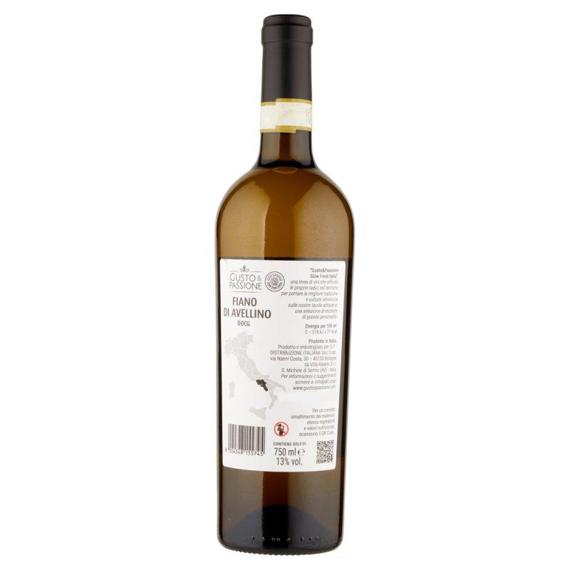 Gusto & Passione Slow Food Italia Fiano di Avellino DOCG 750 ml