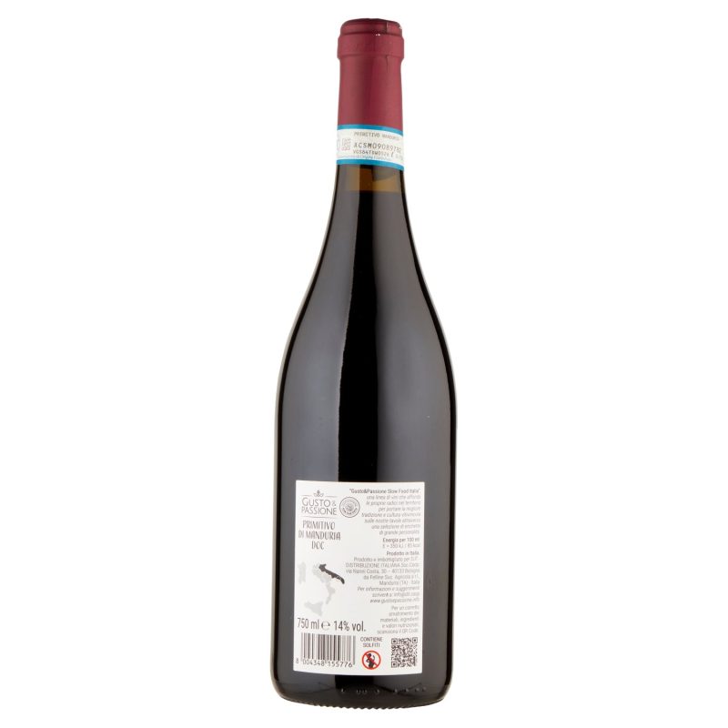 Gusto & Passione Slow Food Italia Primitivo di Manduria DOC 750 ml