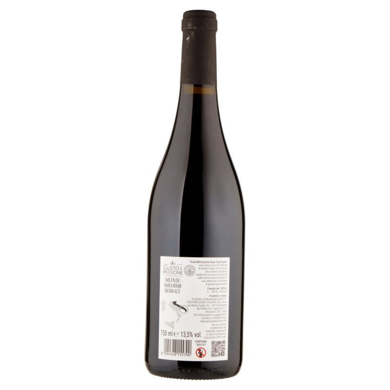 Gusto & Passione Slow Food Italia Salento Malvasia Nera IGT 750 ml