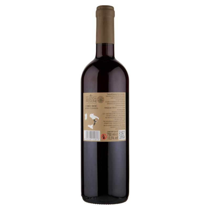 Gusto & Passione Slow Food Italia Cirò DOC Rosso Classico 750 ml