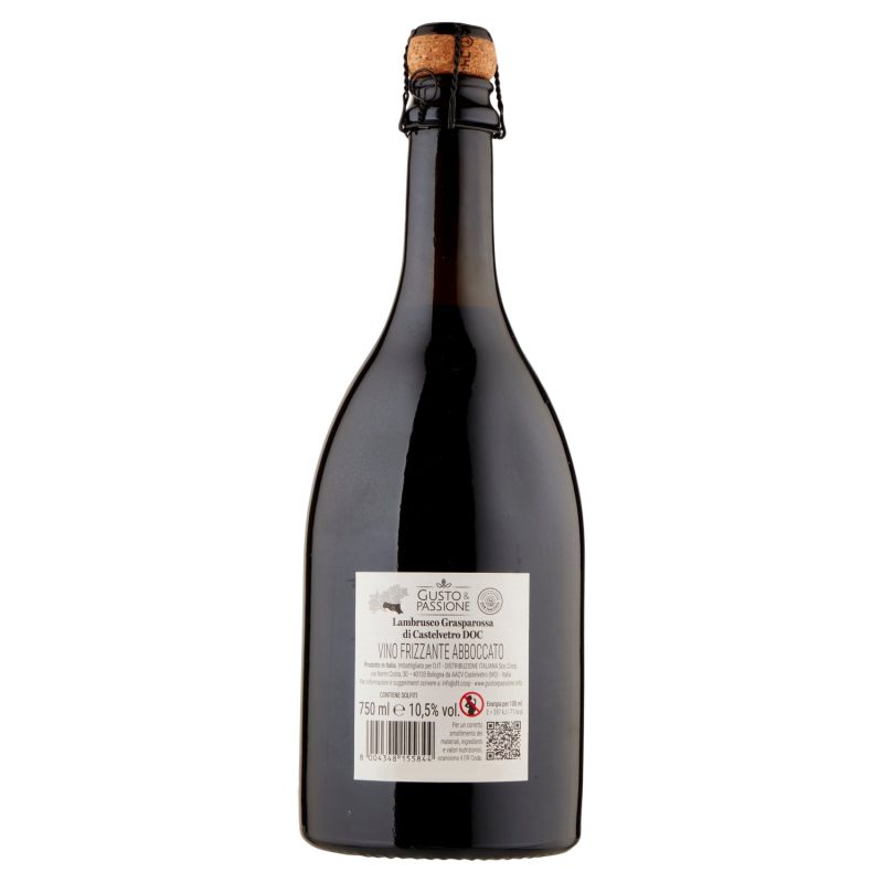 Gusto & Passione Slow Food Italia Lambrusco Grasparossa di Castelvetro DOC 750 ml