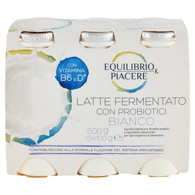 Equilibrio & Piacere Latte Fermentato con Probiotici Bianco 6 x 100 g