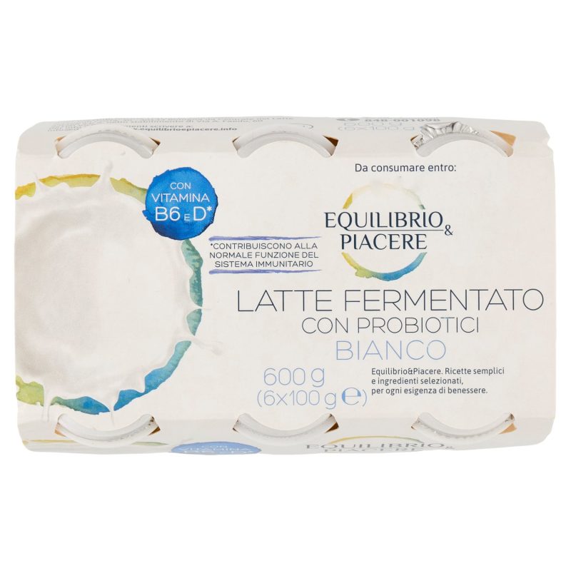 Equilibrio & Piacere Latte Fermentato con Probiotici Bianco 6 x 100 g