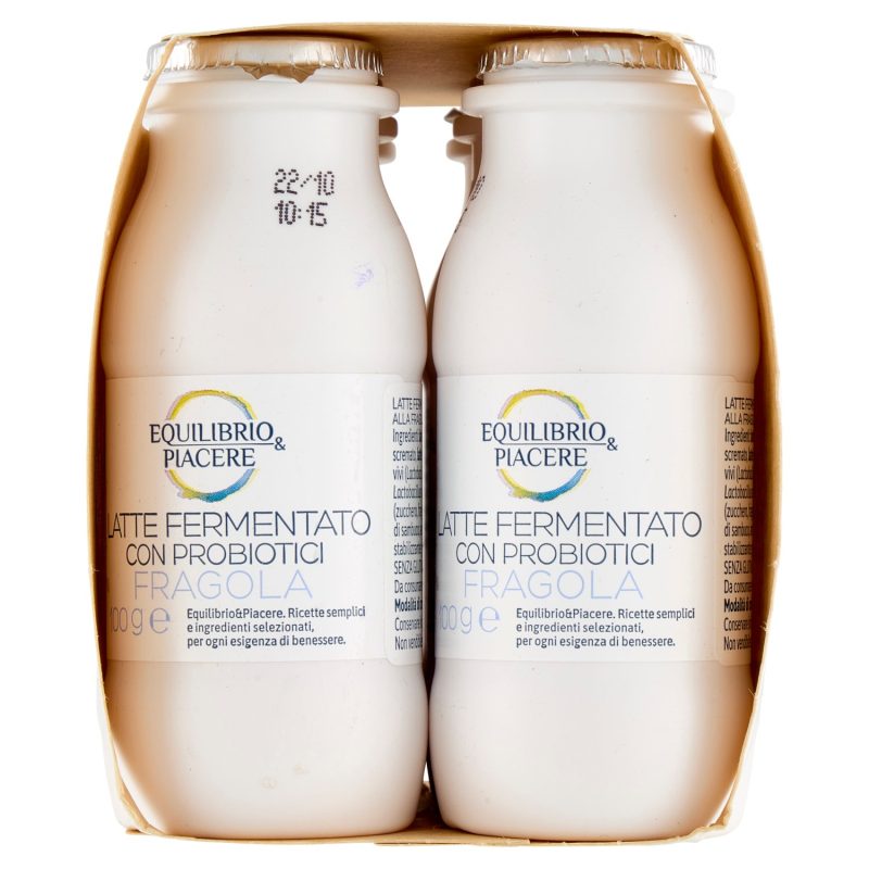 Equilibrio & Piacere Latte Fermentato con Probiotici Fragola 6 x 100 g