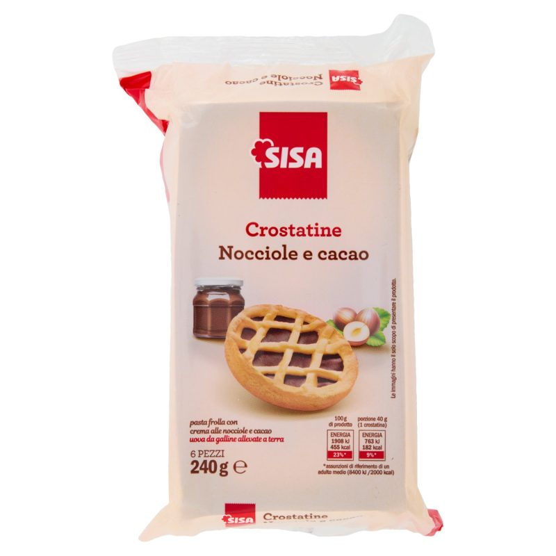Sisa Crostatine Nocciole e cacao 6 x 40 g