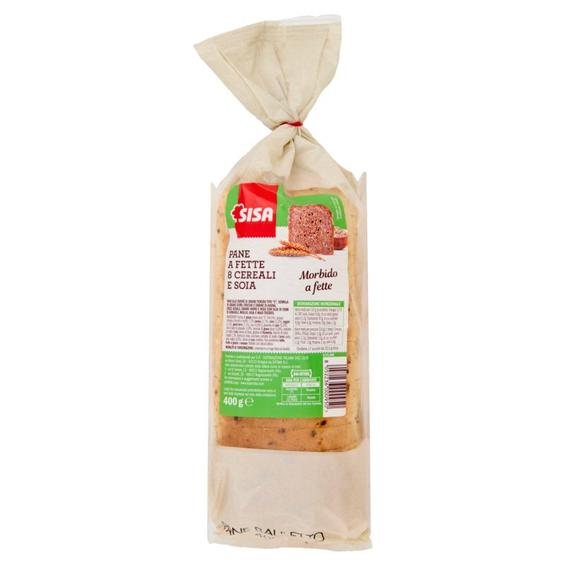 Sisa Pane a Fette 8 Cereali e Soia 400 g